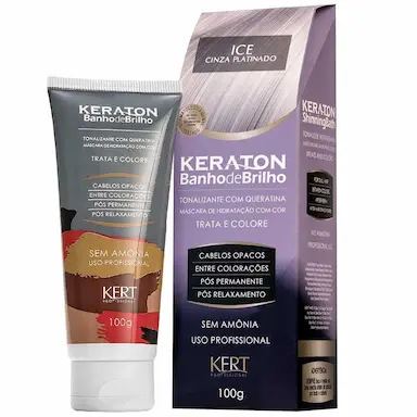 Banho de Brilho Keraton Ice/Cinza Platinado com 100g
