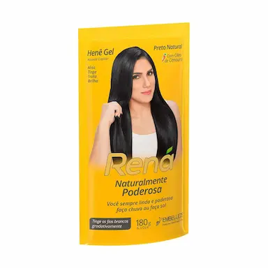 Alisante Henê Gel Rená Preto Natural com 180g