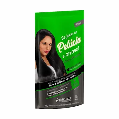Alisante Henê Pelúcia Preto Carvão com 180g