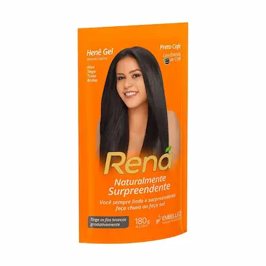 Alisante Henê Gel Rená Preto Café com 180g