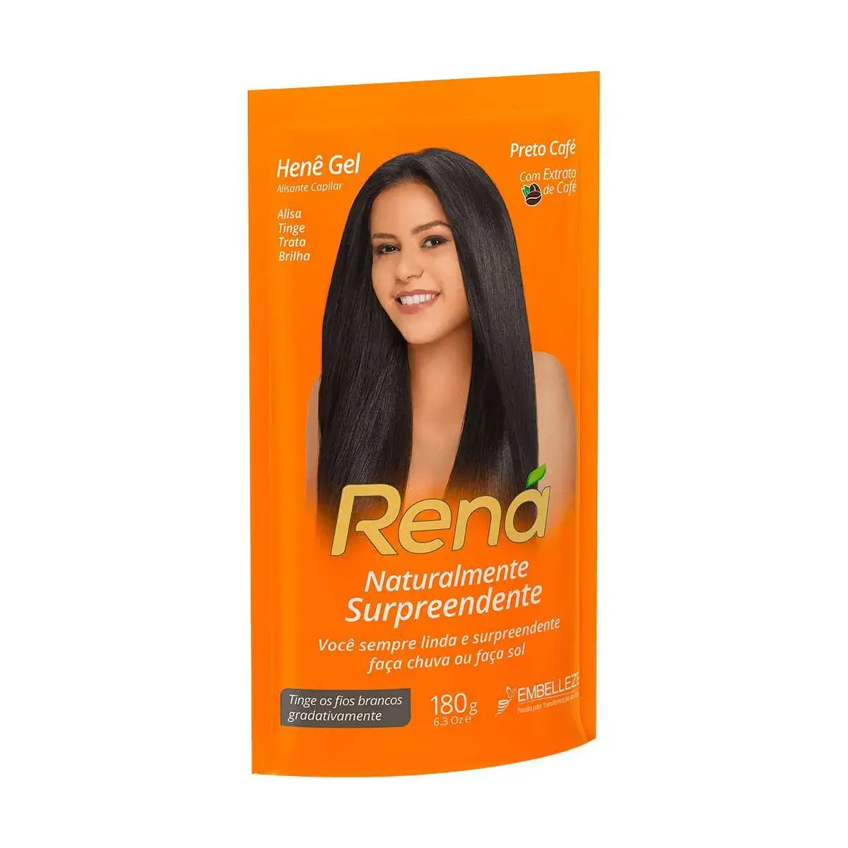 Alisante Henê Gel Rená Preto Café com 180g