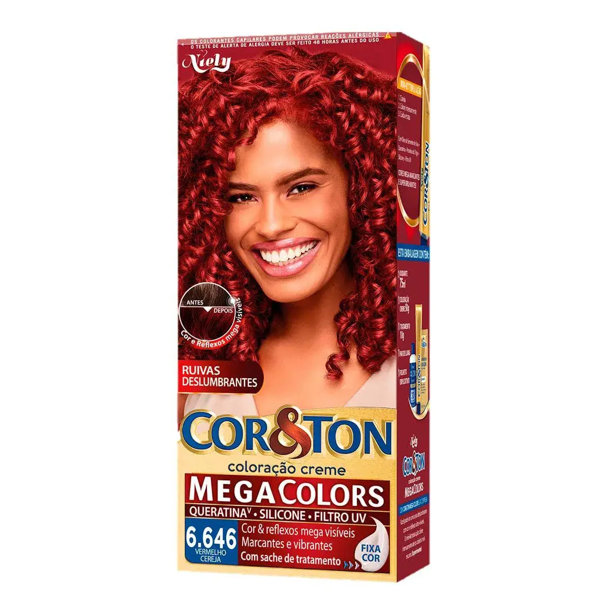 Tintura Cor&Ton Niely 6.646 Vermelho Cereja com 1 Unidade