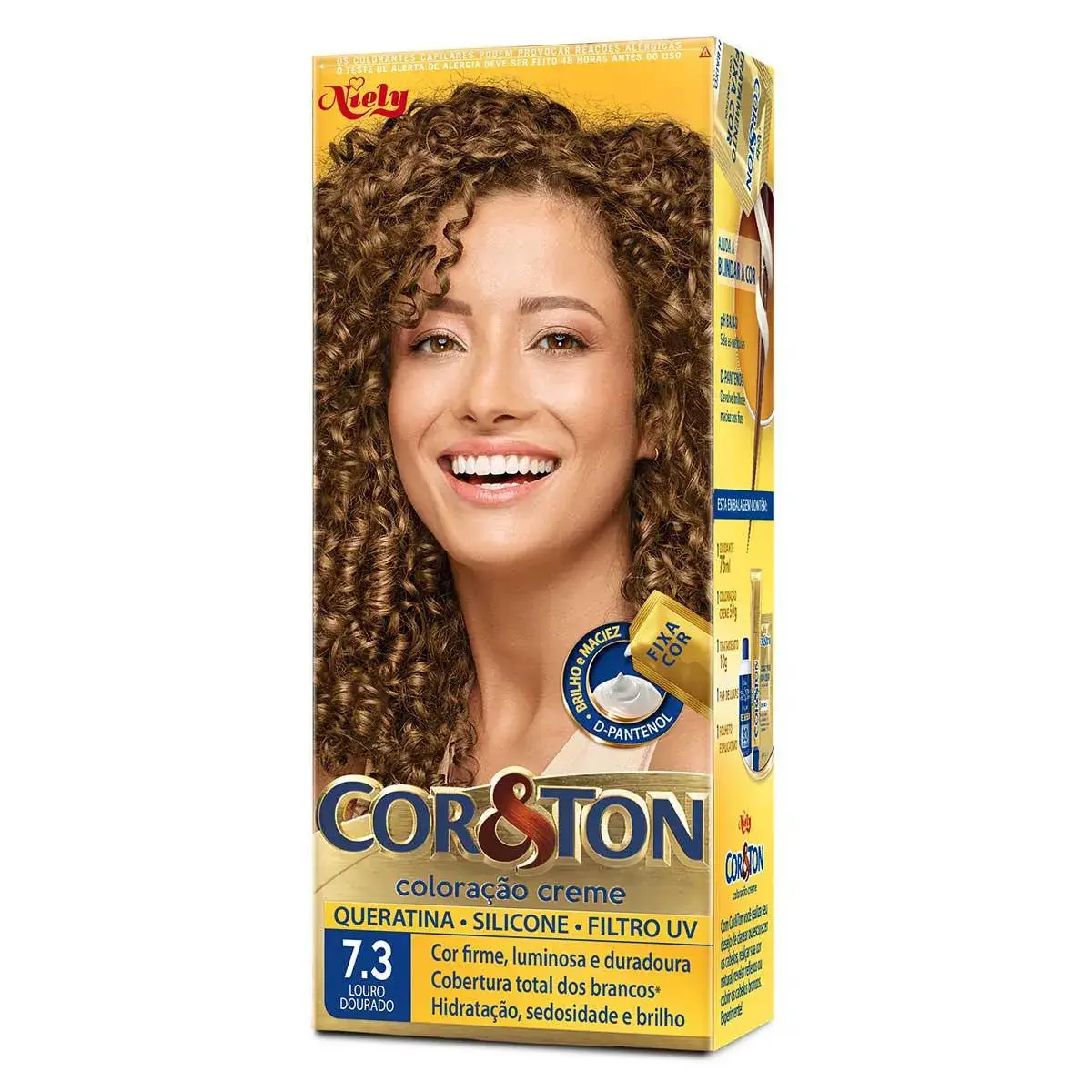Tintura Cor&Ton Niely 7.3 Louro Dourado com 1 Unidade