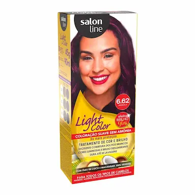 Coloração Suave Salon Line Light Color 6.62 Marsala com 1 unidade