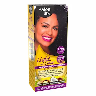 Coloração Suave Salon Line Light Color 2.021Preto Violeta Profundo com 1 unidade