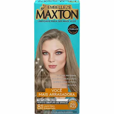 Tintura Creme Maxton 8.1 Louro Claro Acinzentado com 1 Unidade