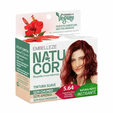 Tintura Suave Natucor 5.64 Castanho Claro Vermelho Acobreado com 1 Unidade