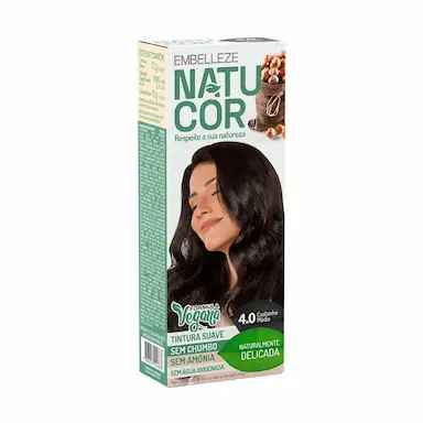 Tintura Suave Natucor 4.0 Castanho Médio com 1 Unidade