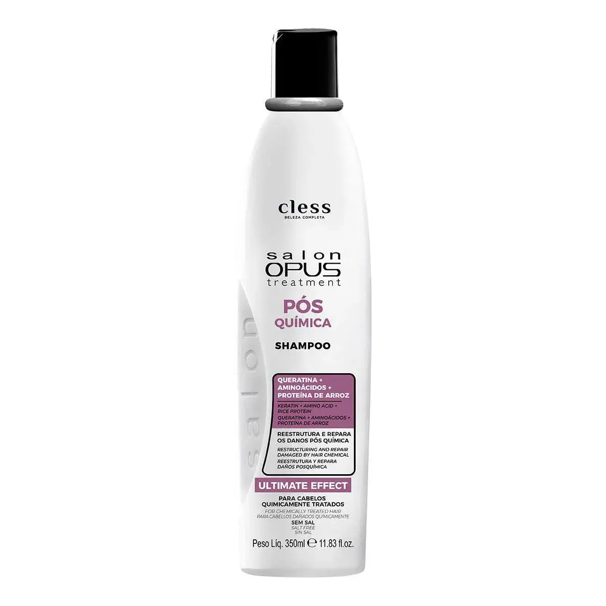 Shampoo Salon Opus Arroz Negro Pós Química com 350ml