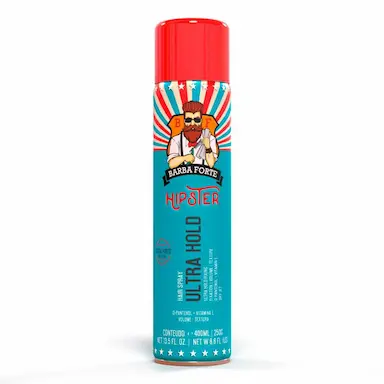 Hair Spray Fixador de Cabelo Barba Forte Hipster Ultra Hold com 400ml