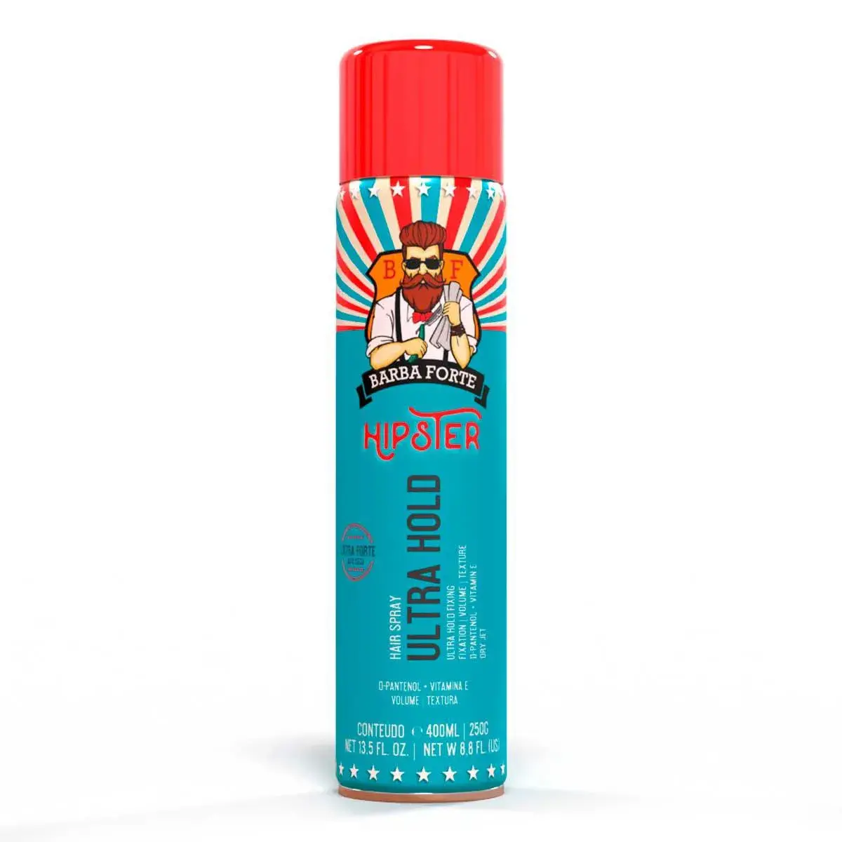 Hair Spray Fixador de Cabelo Barba Forte Hipster Ultra Hold com 400ml