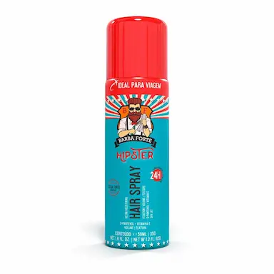 Hair Spray Fixador de Cabelo Barba Forte Hipster Ultra Hold com 50ml