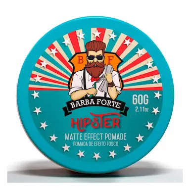 Pomada Modeladora para Cabelo Barba Forte Hipster Matte Effect com 60g