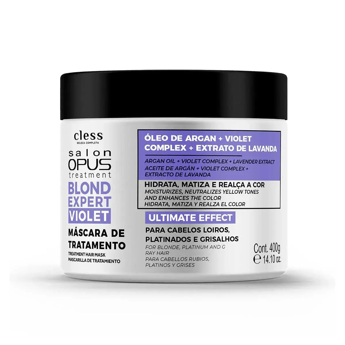 Máscara de Hidratação Salon Opus Blond Expert Violet 400g