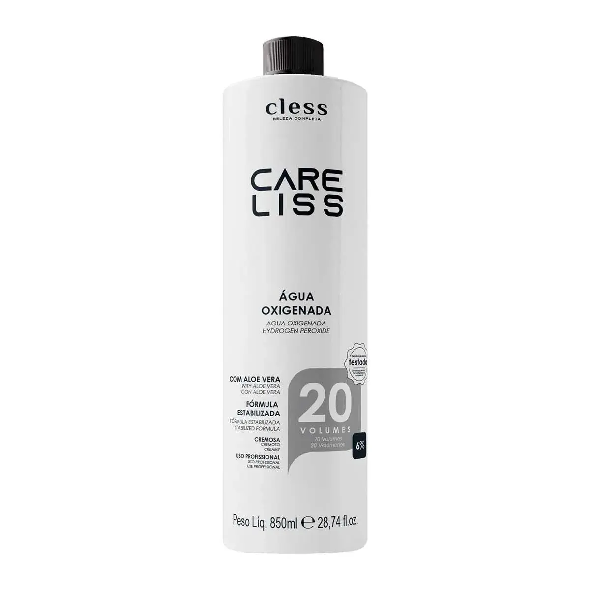 Água Oxigenada Care Liss 20 Volumes com 850ml