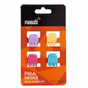 Piranhas para Cabelo Needs Cores Diversas Tamanho Pequeno com 4 unidades