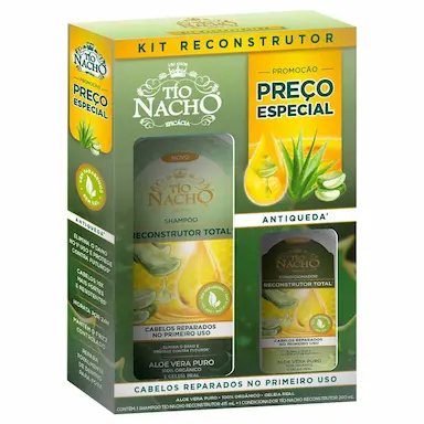 Kit Tio Nacho Recosntrutor Total Shampoo 415ml + Condicionador 200ml