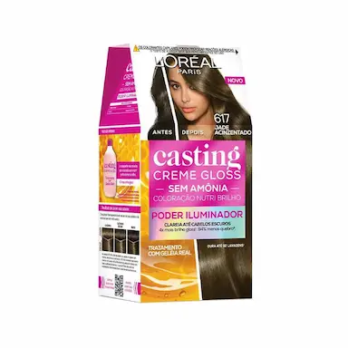 Tinta de Cabelo Casting Creme Gloss - Poder Iluminador de L’Oréal Paris 617 Jade Acinzentado 230g