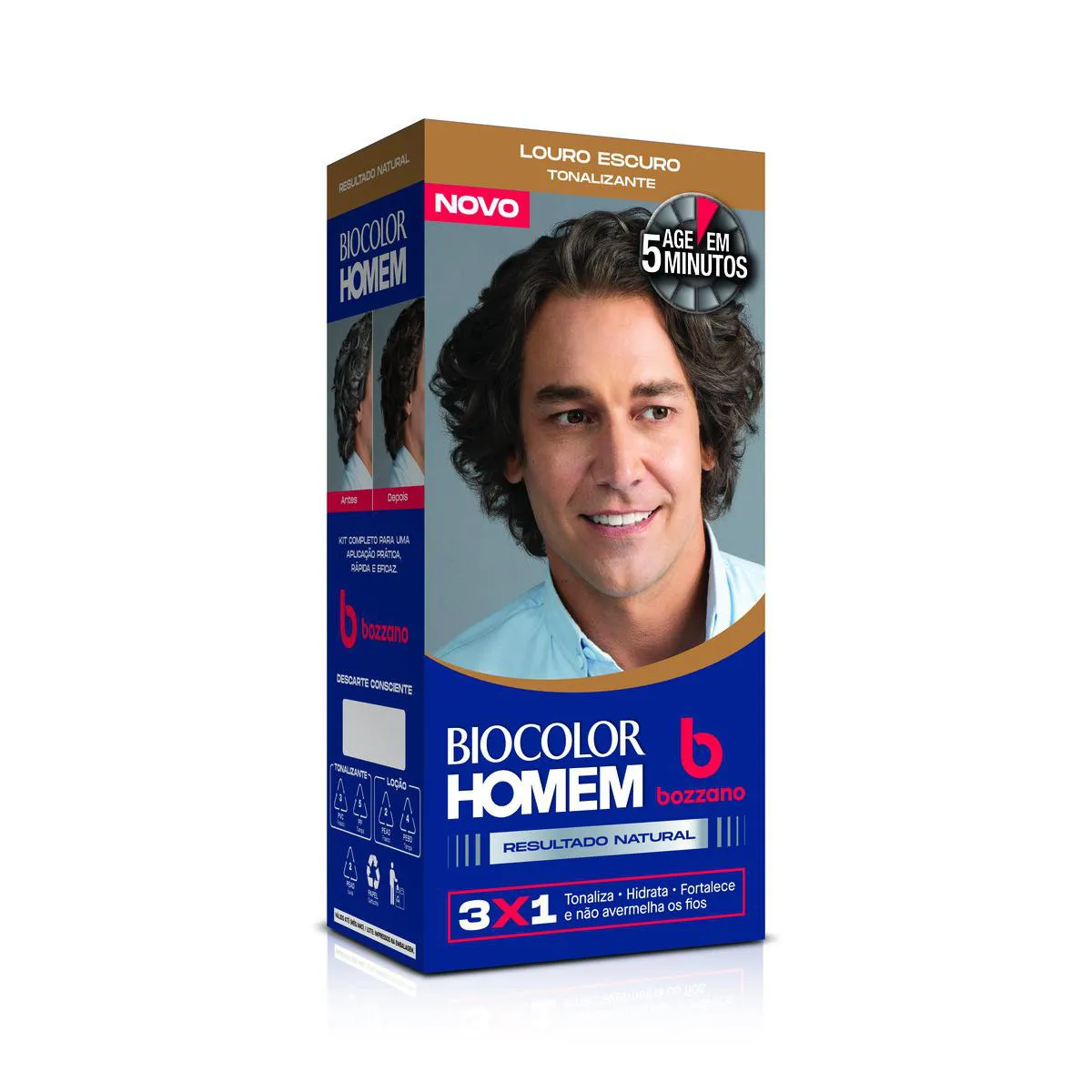Tonalizante Bozzano Biocolor Homem Louro Escuro