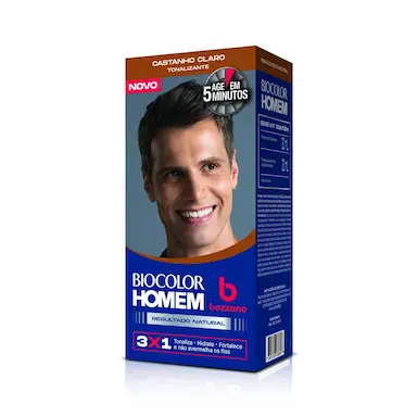Tonalizante Bozzano Biocolor Homem Castanho Claro