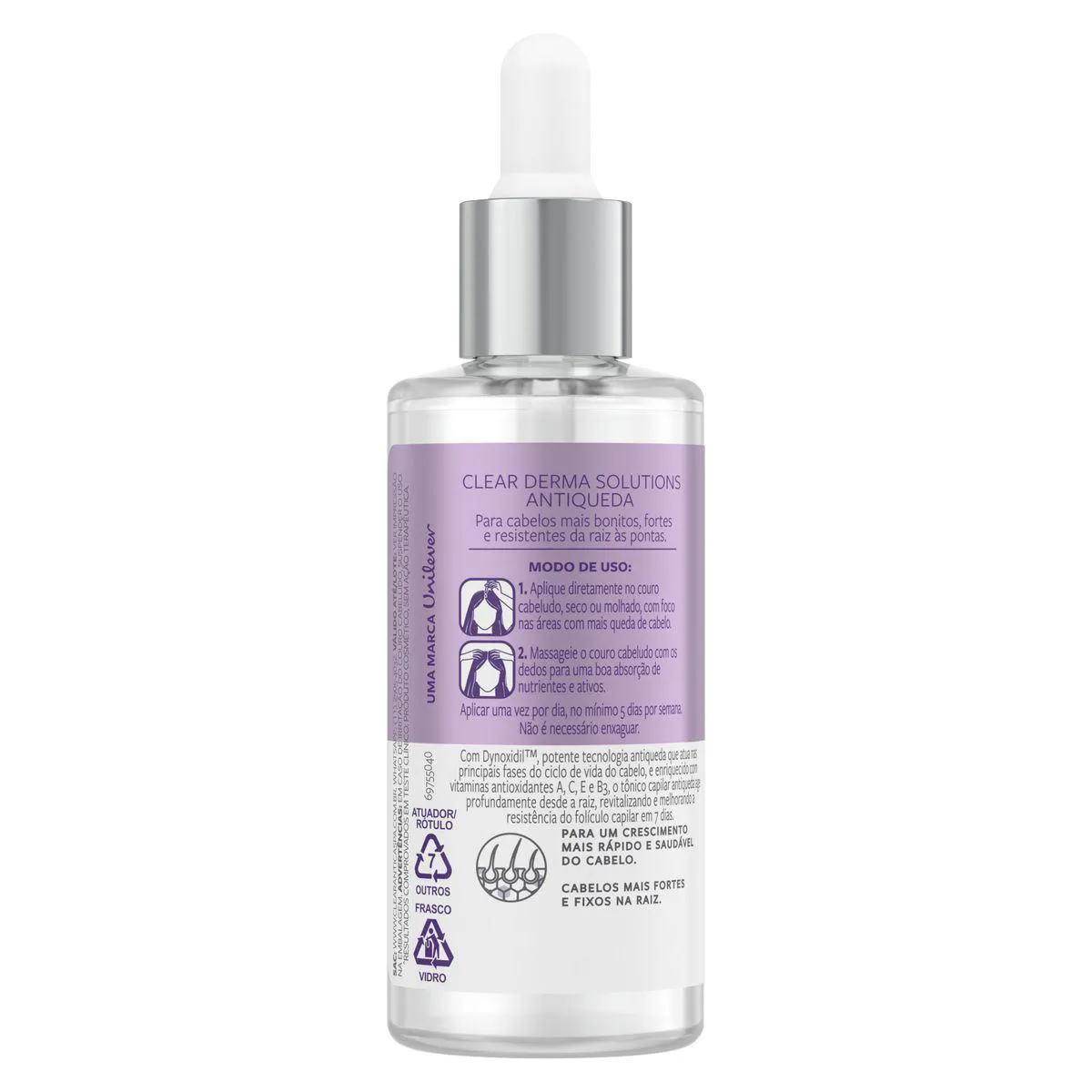 Tônico Capilar Antiqueda Clear Derma Solutions Woman 60ml