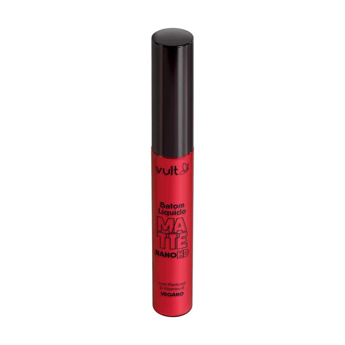 Batom Líquido Matte Vult Nano HD Vermelho Rubi 5ml