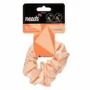 Elástico para Cabelos Needs Tipo Scrunchie de Cetim Nude/Rosa 1 unidade