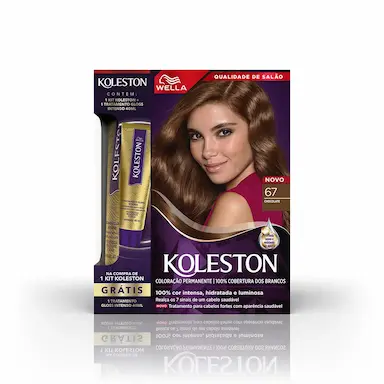 Kit Tintura Permanente Koleston Chocolate 67 + Tratamento Gloss Intenso 40ml