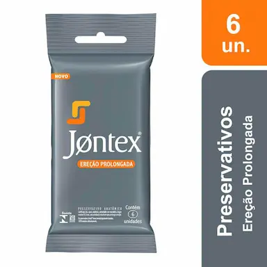 Camisinha Jontex Marathon Ereção Prolongada com 6 unidades