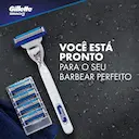 Gillette Mach3 Turbo Barbeador com 1 aparelho e 2 cargas