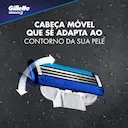 Gillette Mach3 Turbo Barbeador com 1 aparelho e 2 cargas