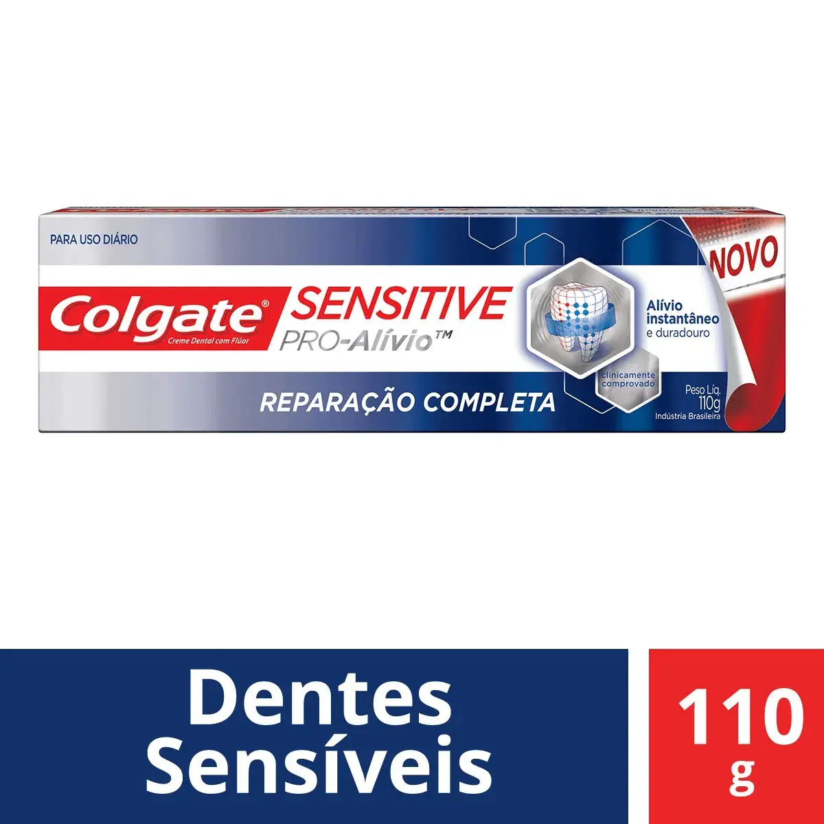 Pasta de Dente Colgate Sensitive Pro-Alívio Reparação Completa com Flúor de 110g