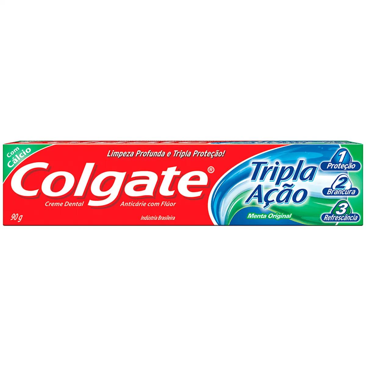 Pasta de Dente Colgate Tripla Ação Menta Original com 90g