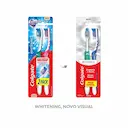 Escova de Dente Colgate Whitening Macia Cabeça Compacta com 2 Unidades