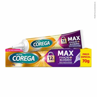 Creme Fixador de Dentadura Ultra Corega Sem Sabor 68g