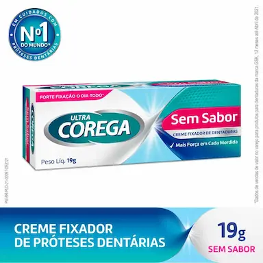 Creme Fixador de Dentadura Ultra Corega Sem Sabor com 19g