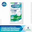 Limpador de Dentadura Corega Tabs Branqueador com 6 comprimidos efervescentes