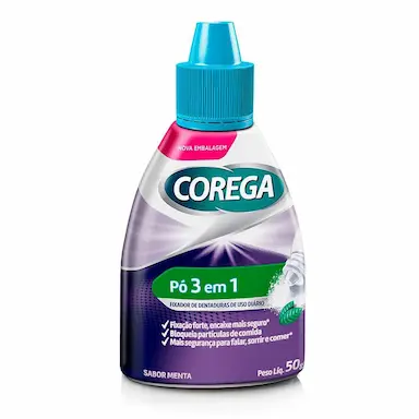 Pó Fixador de Dentaduras Corega com 50g