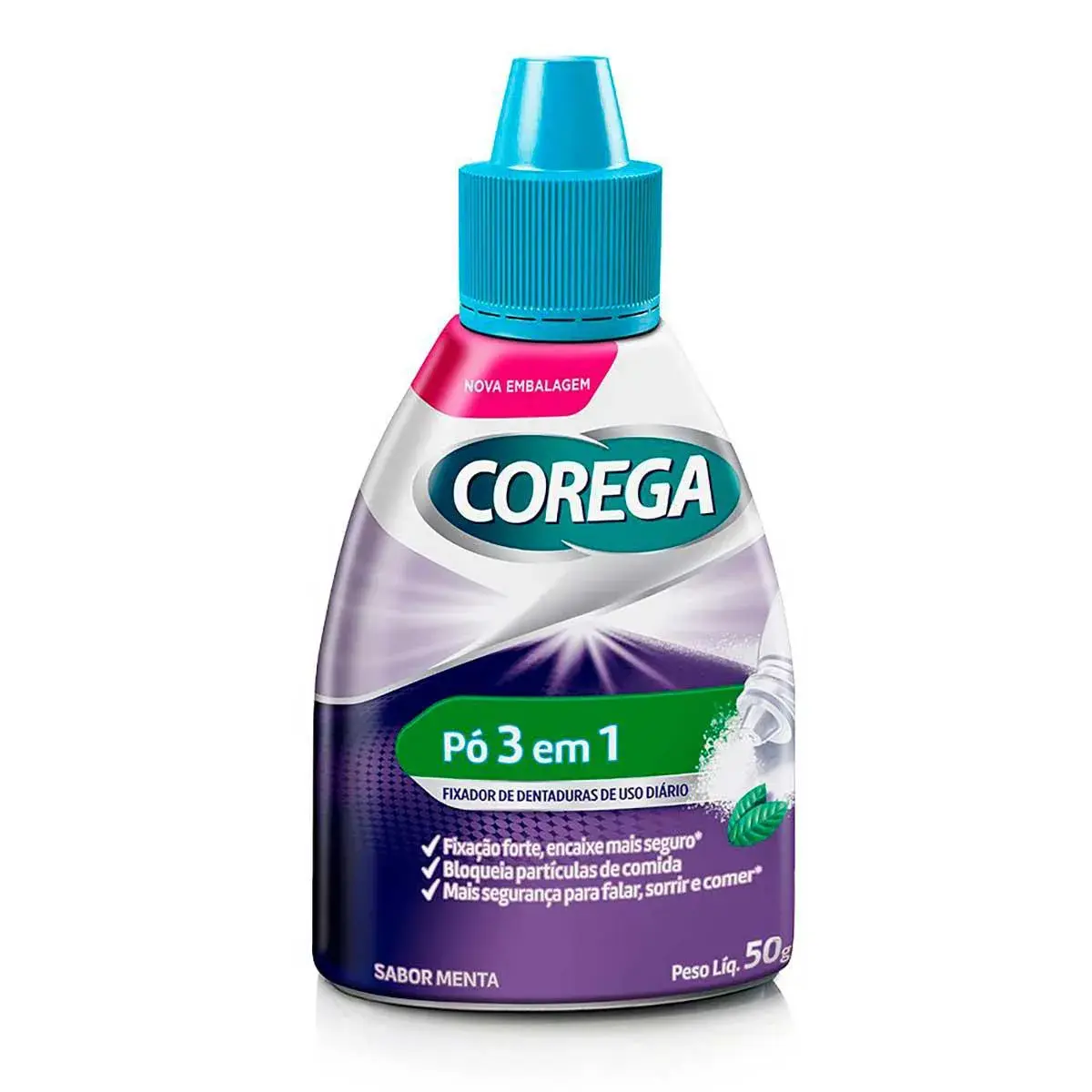 Pó Fixador de Dentaduras Corega com 50g