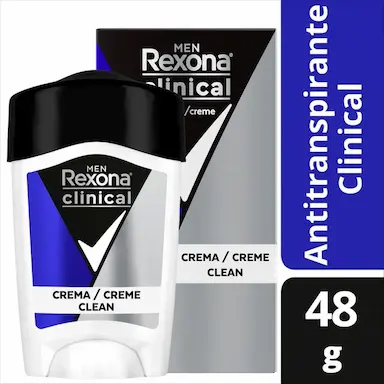 Desodorante Rexona Men Clinical Clean Antitranspirante em Creme com 48g