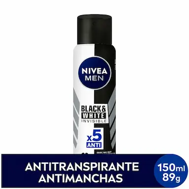 Desodorante Nivea Men Black&White Invisible Masculino Antitranspirante Aerosol com 150ml