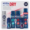 Desodorante Antitranspirante Aerosol Nivea Men Active Dry Silver Masculino com 150ml