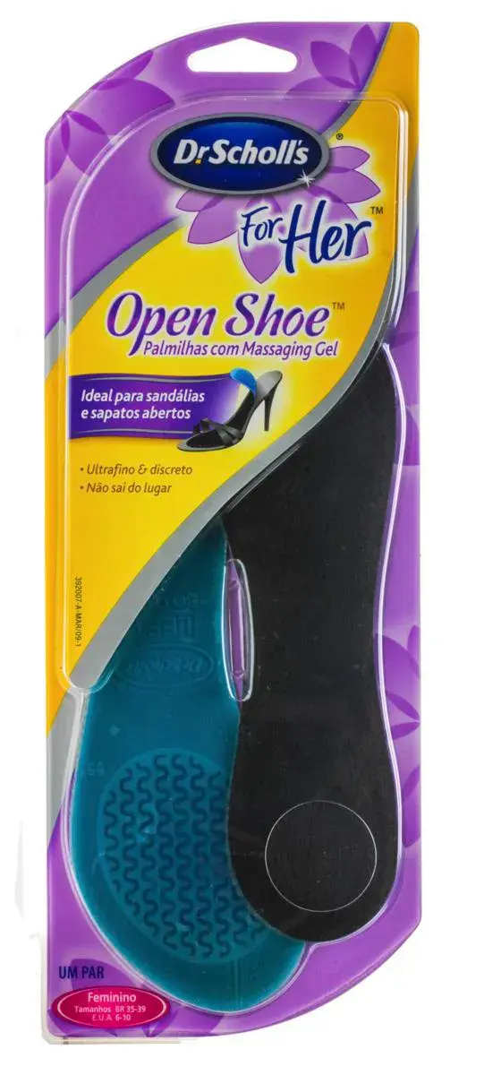 Palmilhas Dr. Scholl's Open Shoe Massaging Gel com 1 par