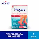 Fita Protetora para os Pés Nexcare Transparente com 1 rolo de 25mmx3m