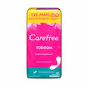 Protetor Diário Carefree Tododia Sem Perfume 80 unidades