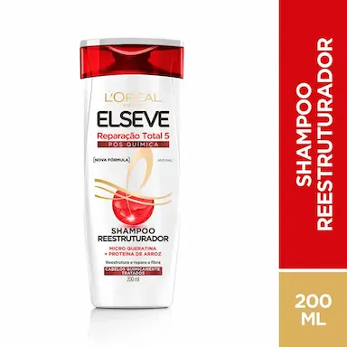 Shampoo Elseve Reparação Total 5 Pós Química com 200ml