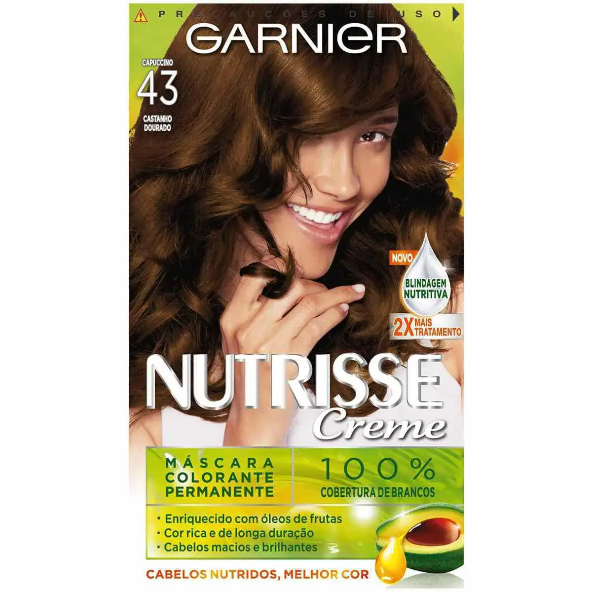 Tintura Permanente Nutrisse Creme 43 Cappuccino com 1 Unidade