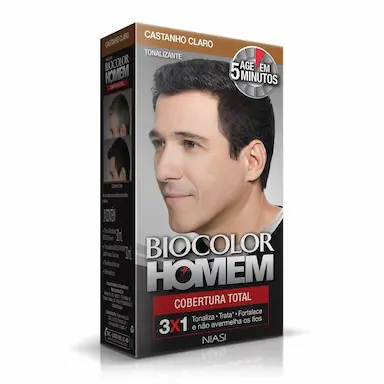 Tonalizante Capilar Biocolor Homem Castanho Claro com 1 unidade