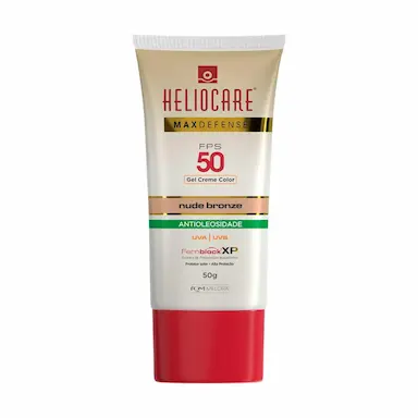 Protetor Solar Color Nude Bronze Heliocare Max Defense FPS 50 Gel Creme com 50g