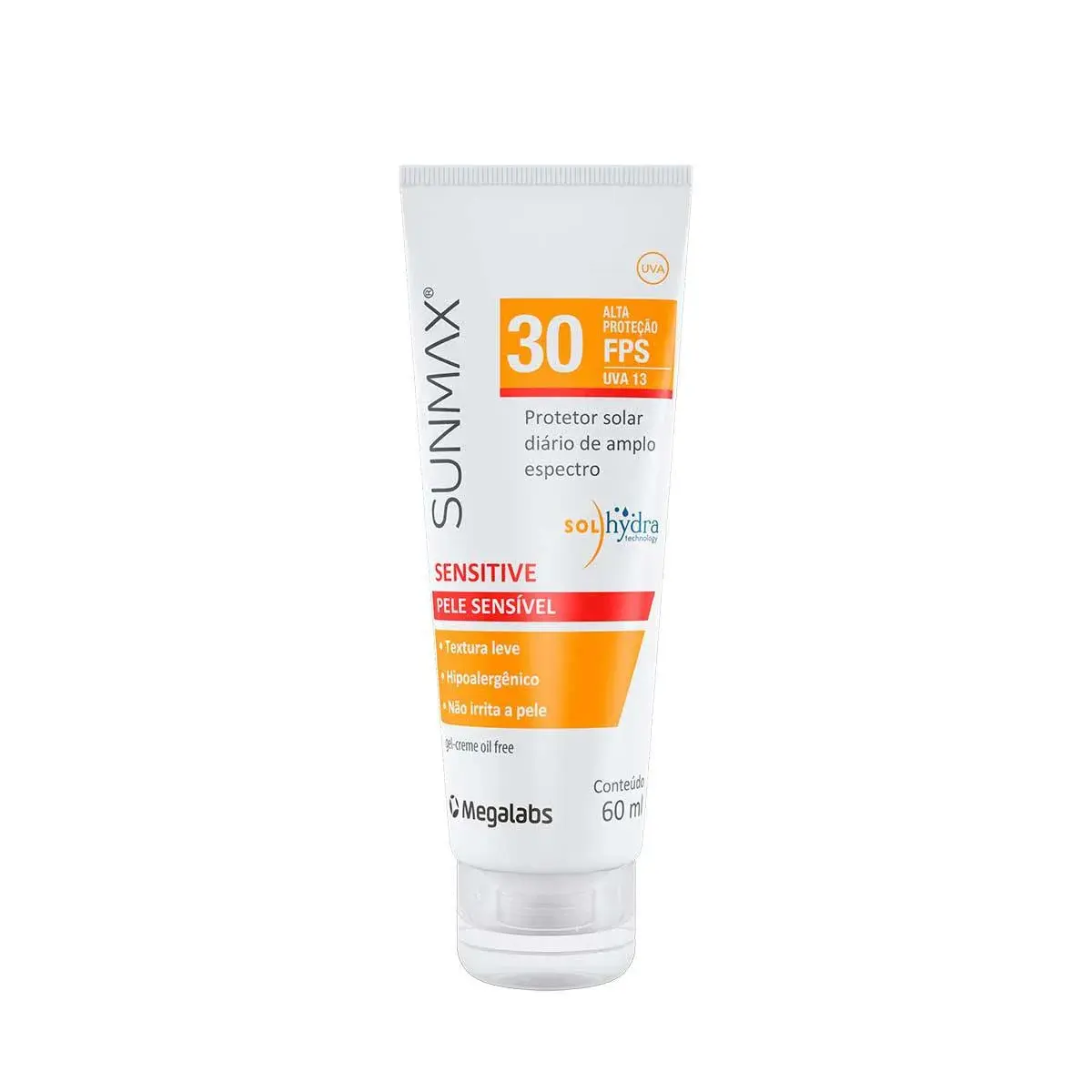 Protetor Solar Facial e Corporal Sunmax Sensitive FPS 30 60ml